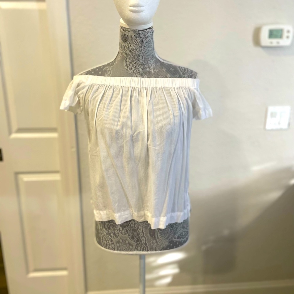 CHELSEA & VIOLET off shoulder top SZ S ECO FRIENDLY